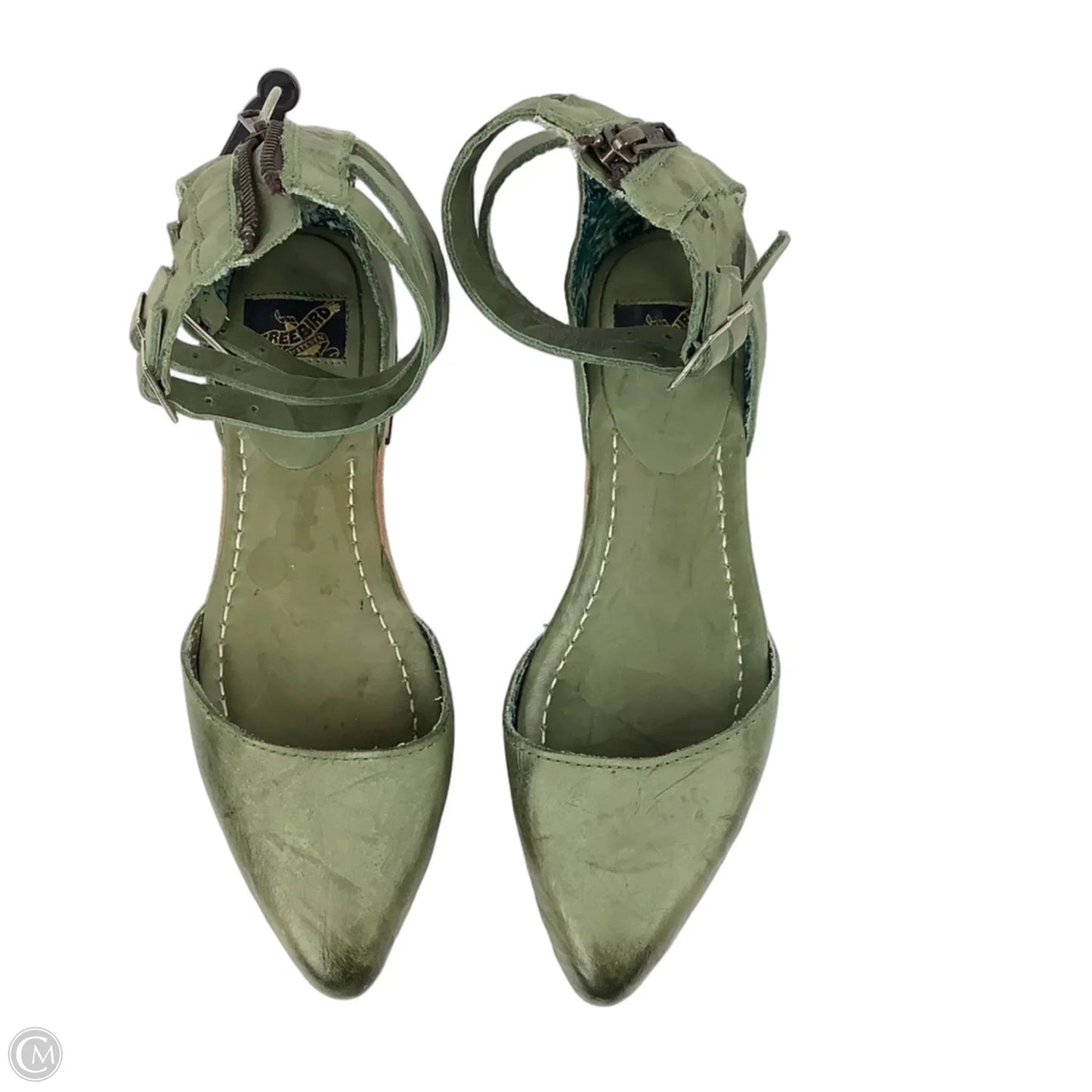 Sandals Flats By Freebird In Green, Size: 8