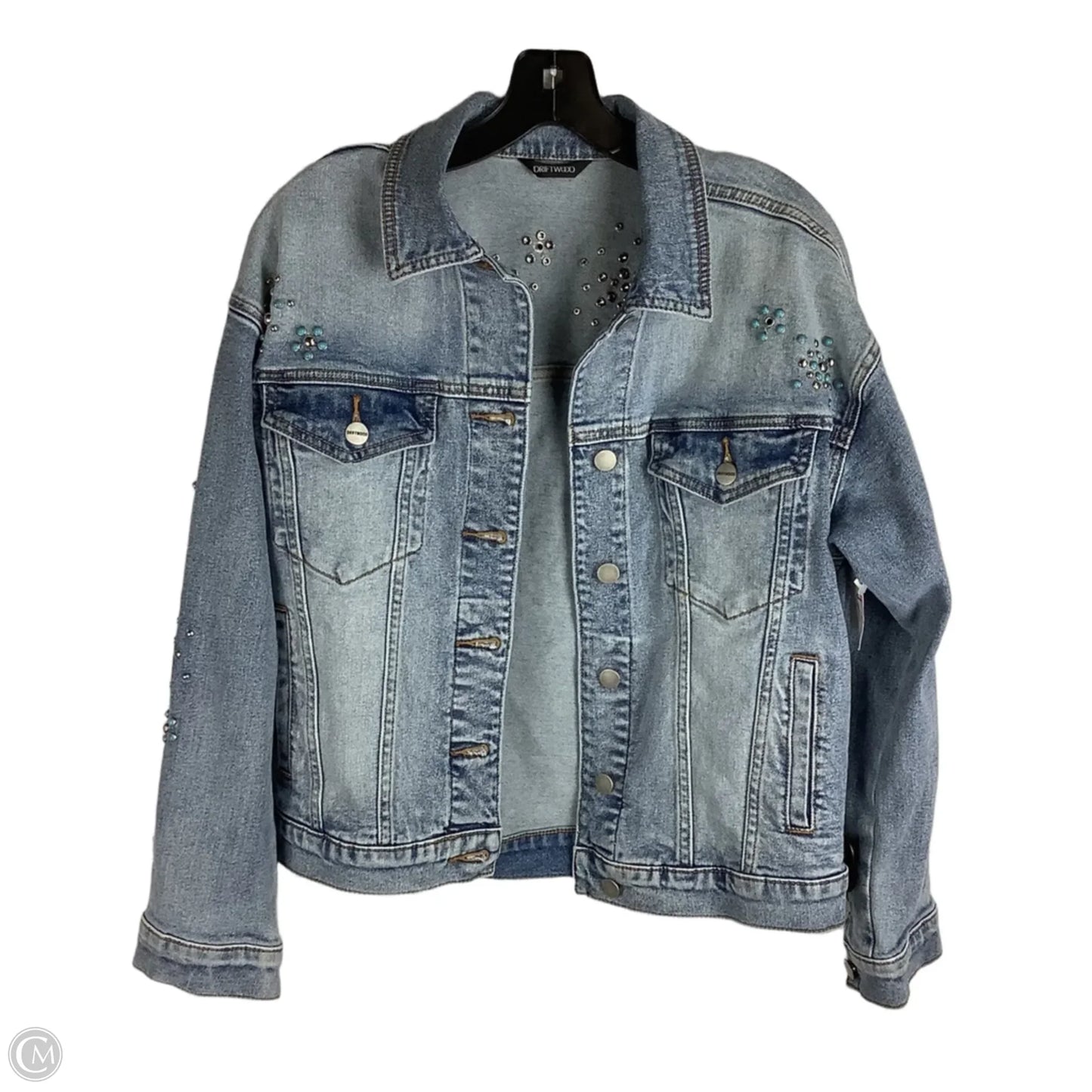 Jacket Denim By Driftwood In Blue Denim, Size: S