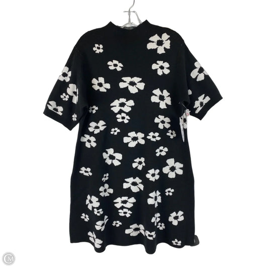 Dress Sweater By Scoop In Black & White, Size: Xl