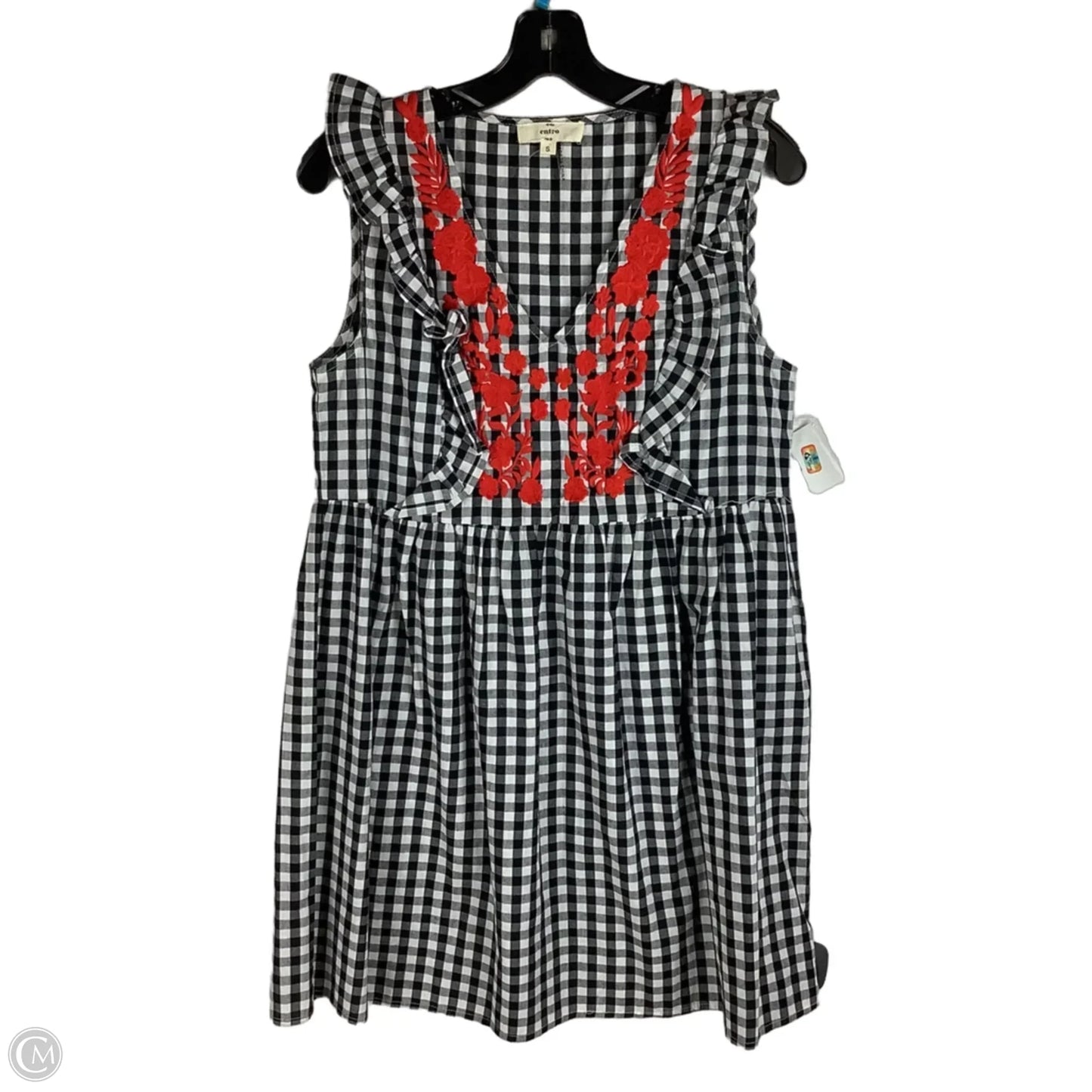 Dress Party Midi By Entro In Checkered Pattern, Size: S