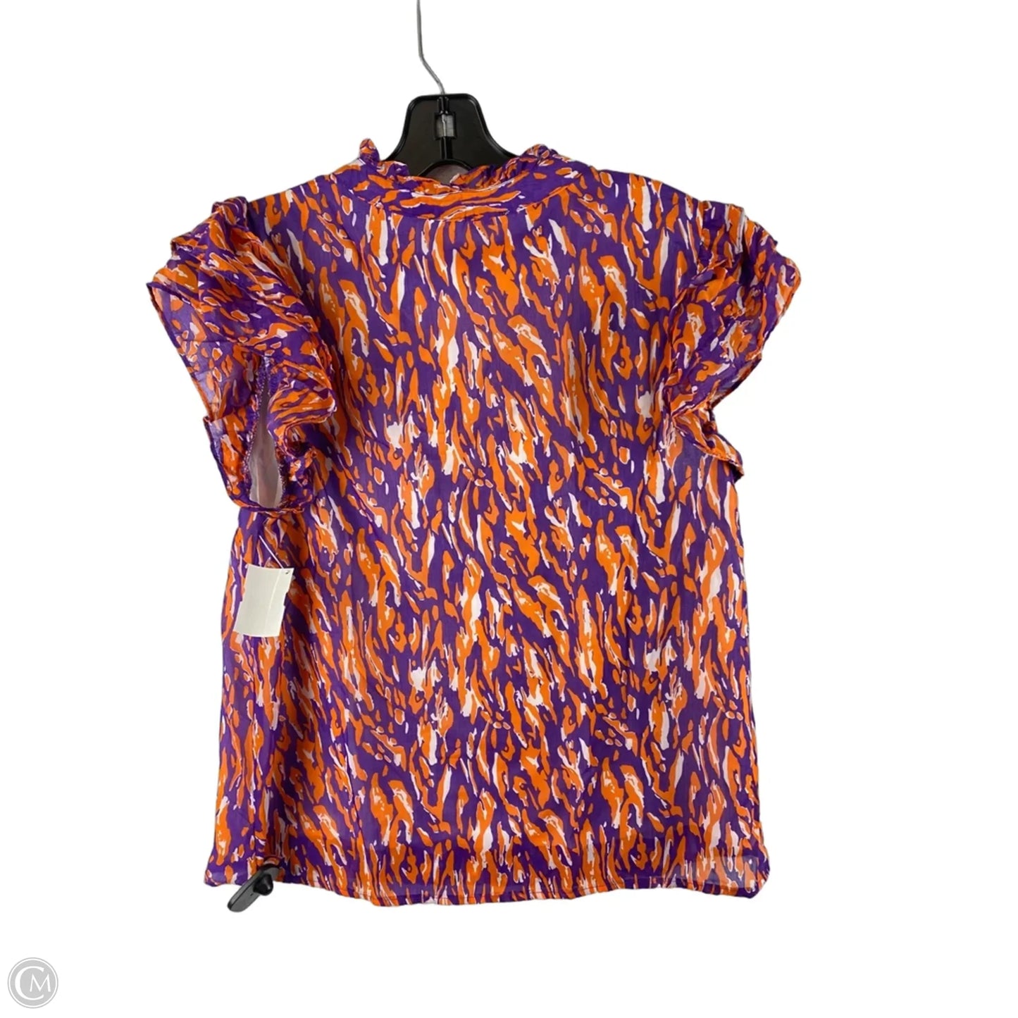 Top Sleeveless By Michelle Mcdowell In Orange & Purple, Size: S
