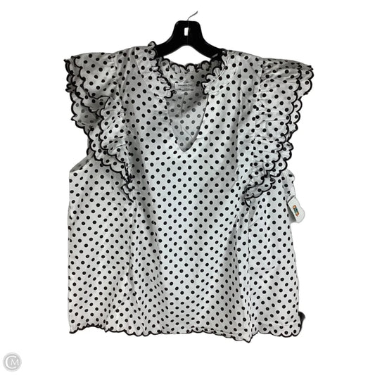 Top Sleeveless By Chicsoul In Polkadot Pattern, Size: 3x