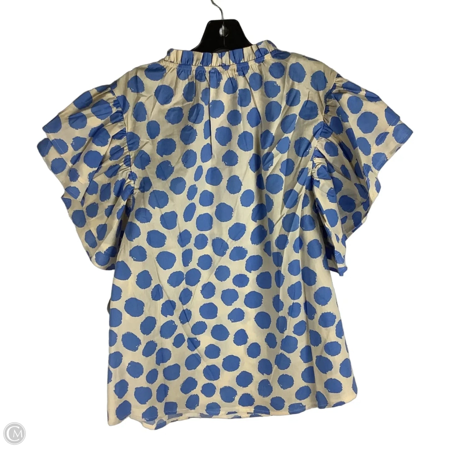 Top Short Sleeve By Chicsoul In Polkadot Pattern, Size: 3x