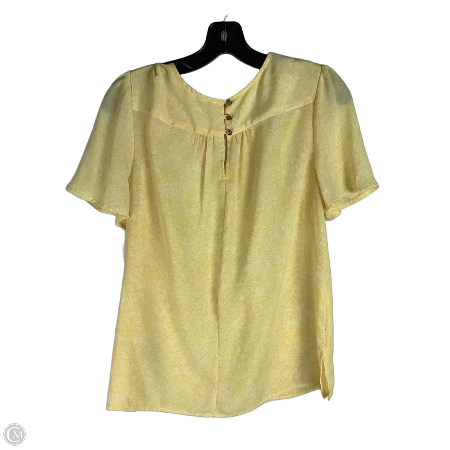 Top Short Sleeve By Liz Claiborne In Yellow, Size: M