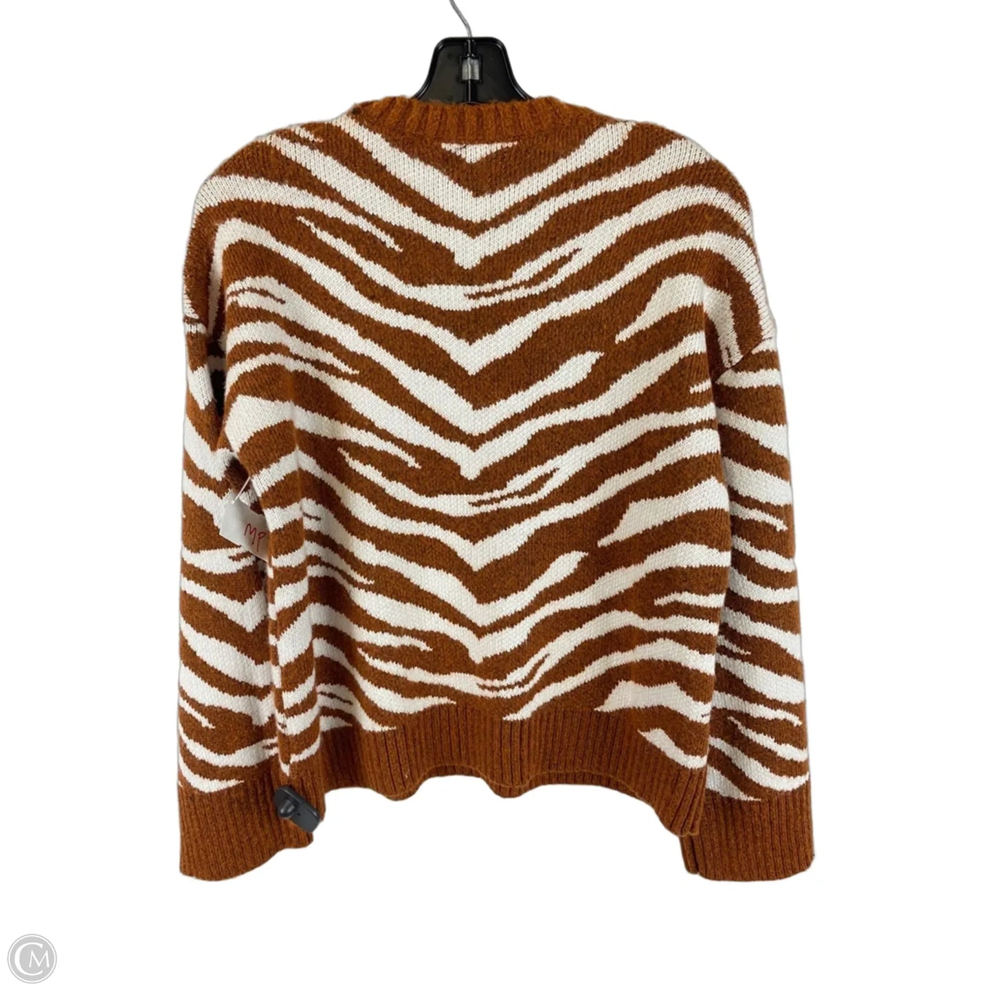 Sweater By Nine West In Brown & White, Size: M