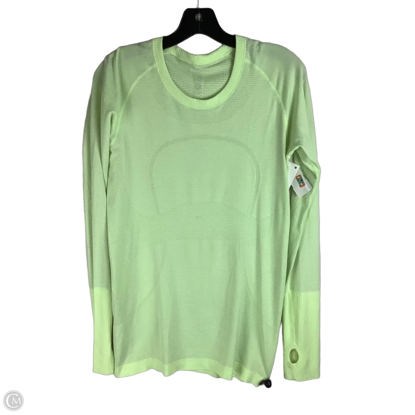 Athletic Top Long Sleeve Crewneck By Lululemon In Green, Size: 10