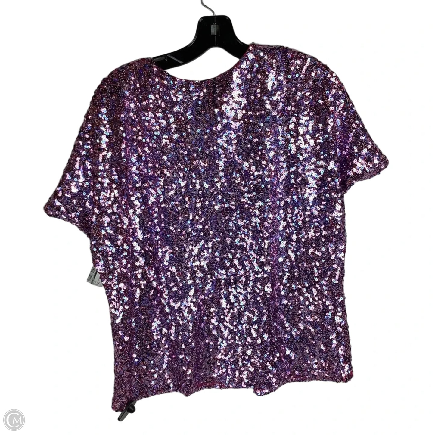 Top Short Sleeve By Melloday In Purple, Size: Xl