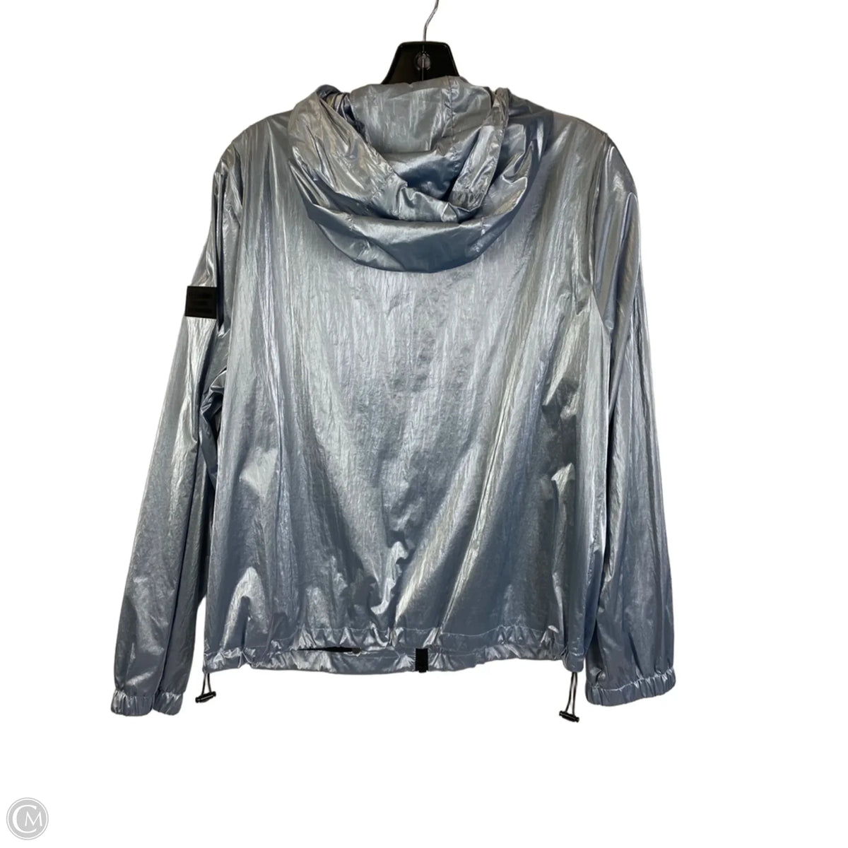 Athletic Jacket By Calvin Klein In Blue, Size: L