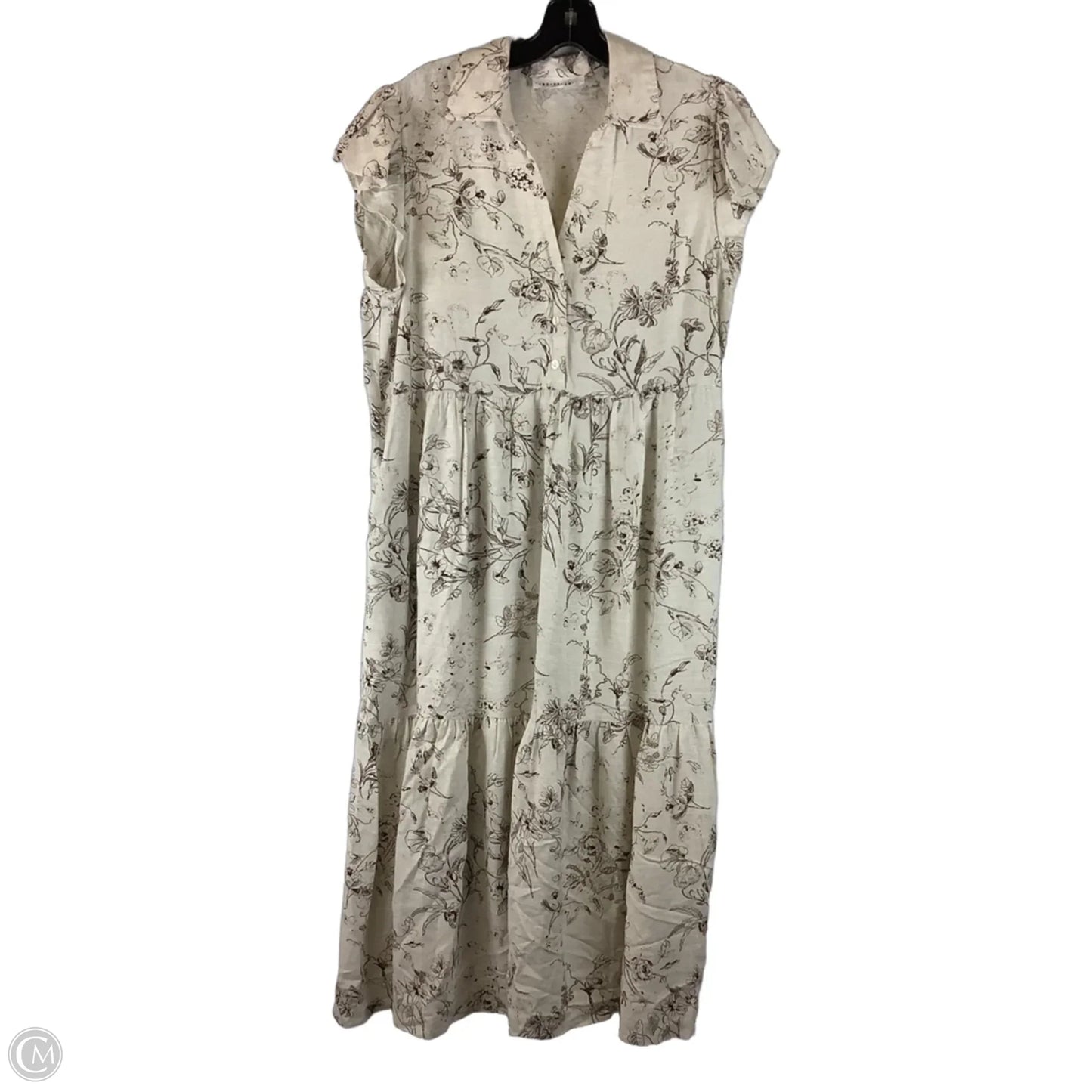 Dress Party Midi By Jane And Delancey In Brown & Cream, Size: L
