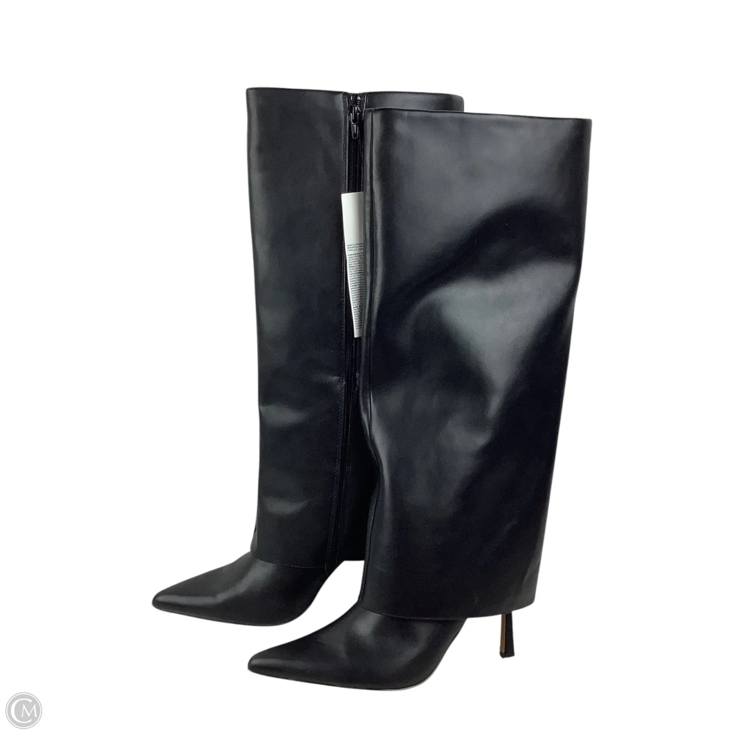 Boots Mid-calf Heels By The Drop In Black, Size: 11