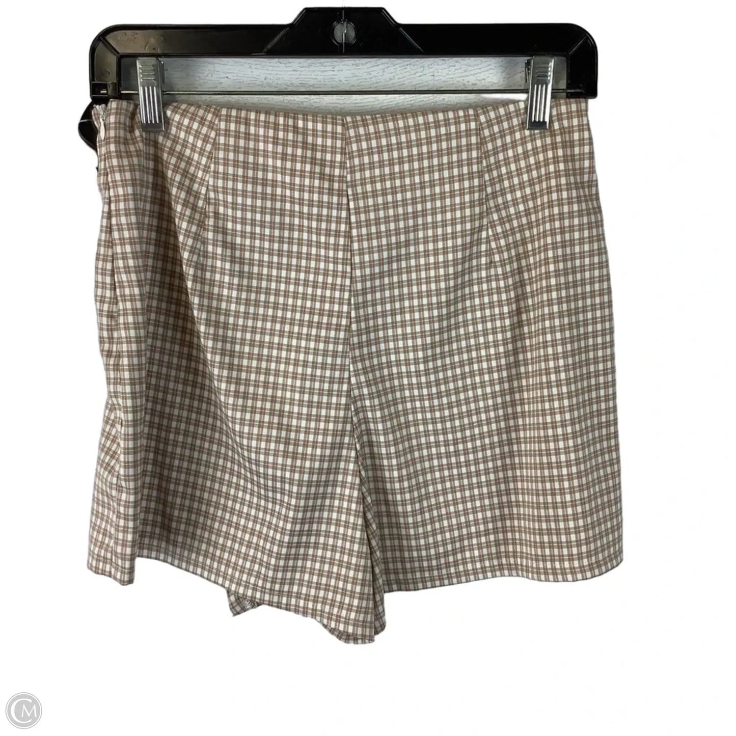 Skirt Mini & Short By Vestique In Brown & White, Size: M