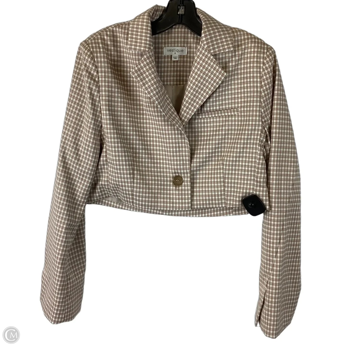 Blazer By Vestique In Brown & White, Size: S