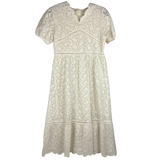 Dress Casual Midi By Clothes Mentor In Cream estimated size L