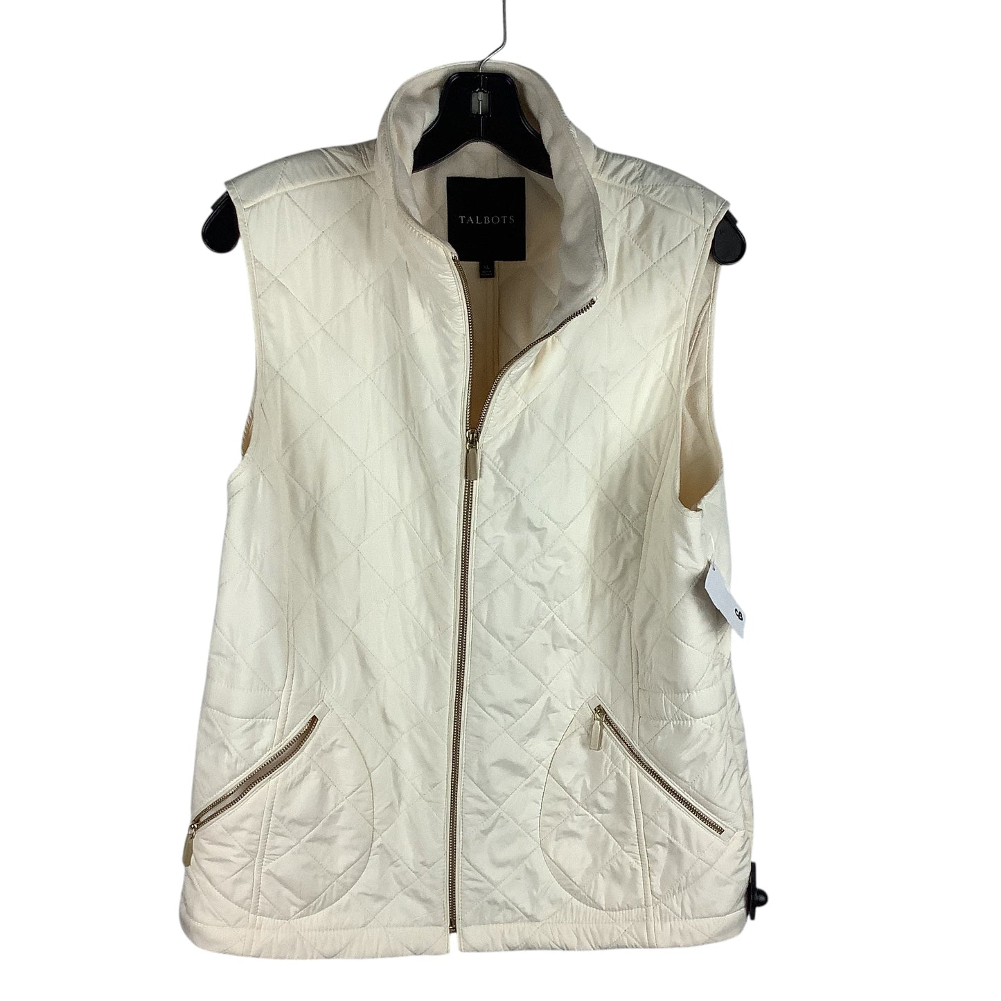 Vest Puffer & Quilted By Talbots In White, Size: Xl