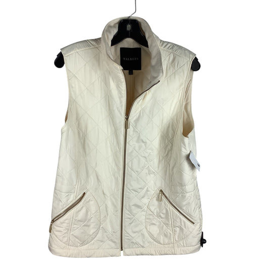 Vest Puffer & Quilted By Talbots In White, Size: Xl