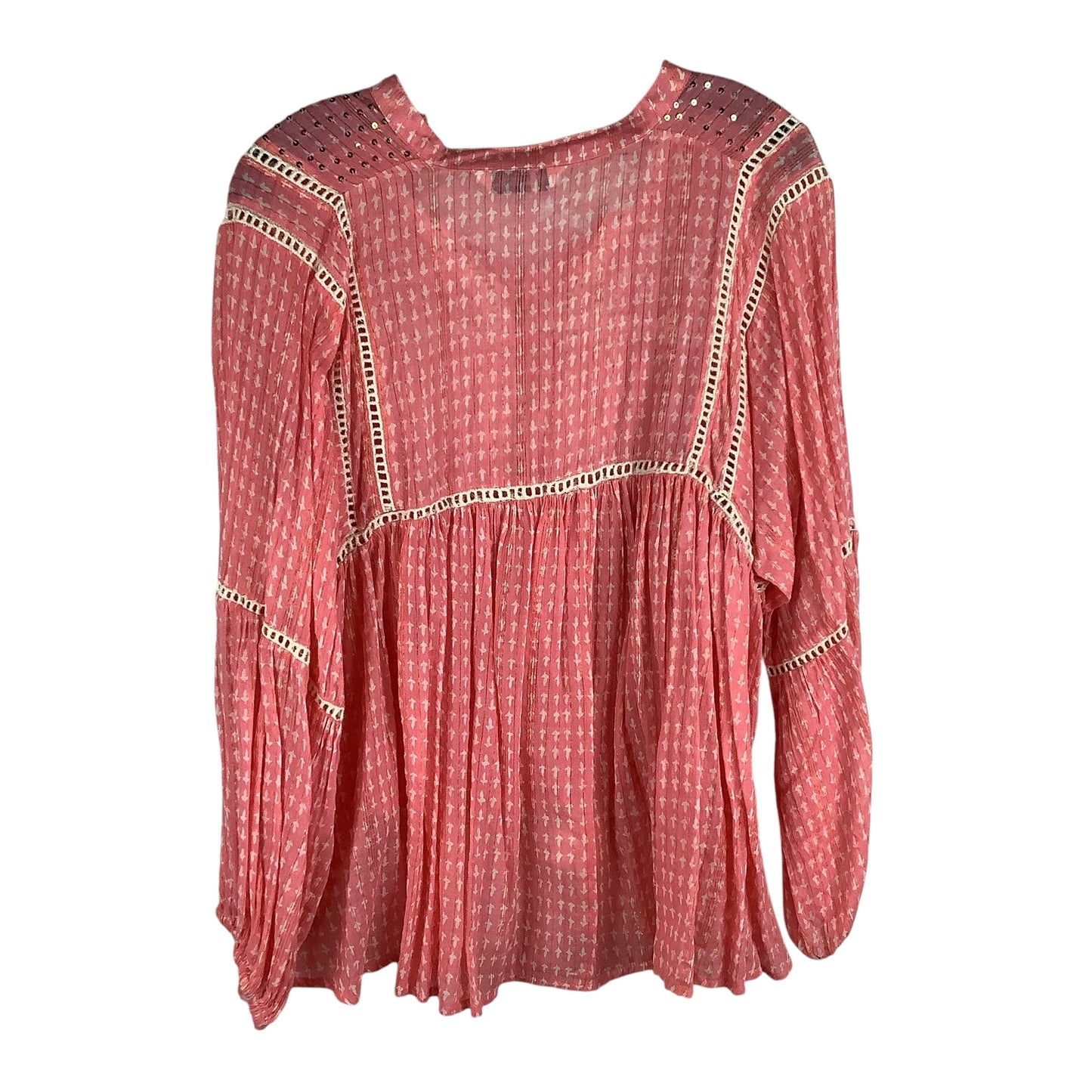 Top Long Sleeve By Clothes Mentor In Pink, Size: L