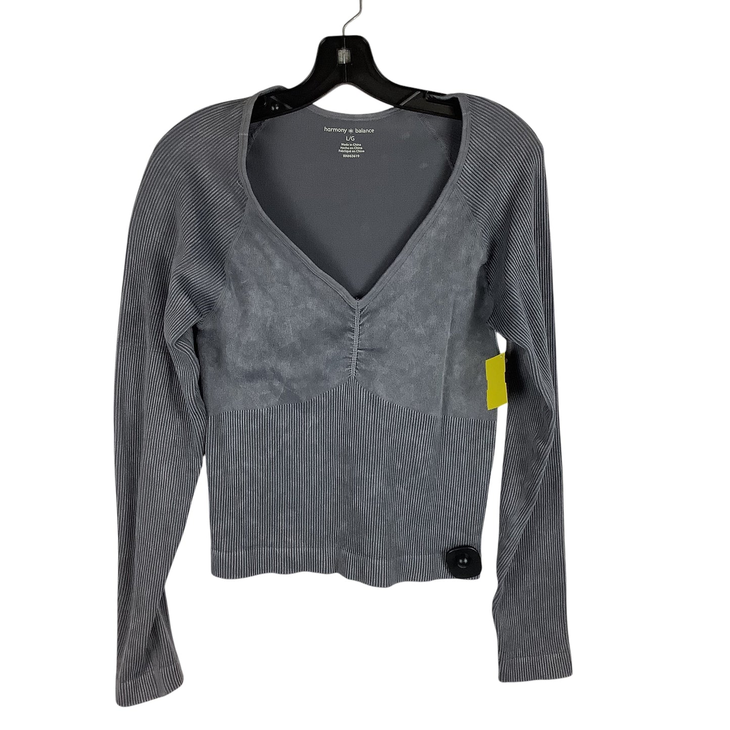 Top Long Sleeve By Clothes Mentor In Grey, Size: L