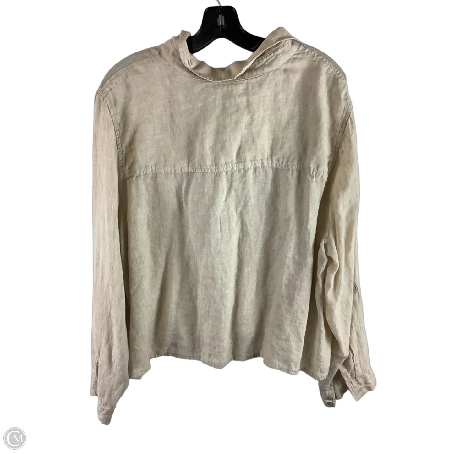 Top Long Sleeve By Tahari In Beige, Size: 2x