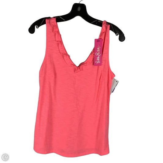 Top Sleeveless Designer By Lilly Pulitzer In Coral, Size: S