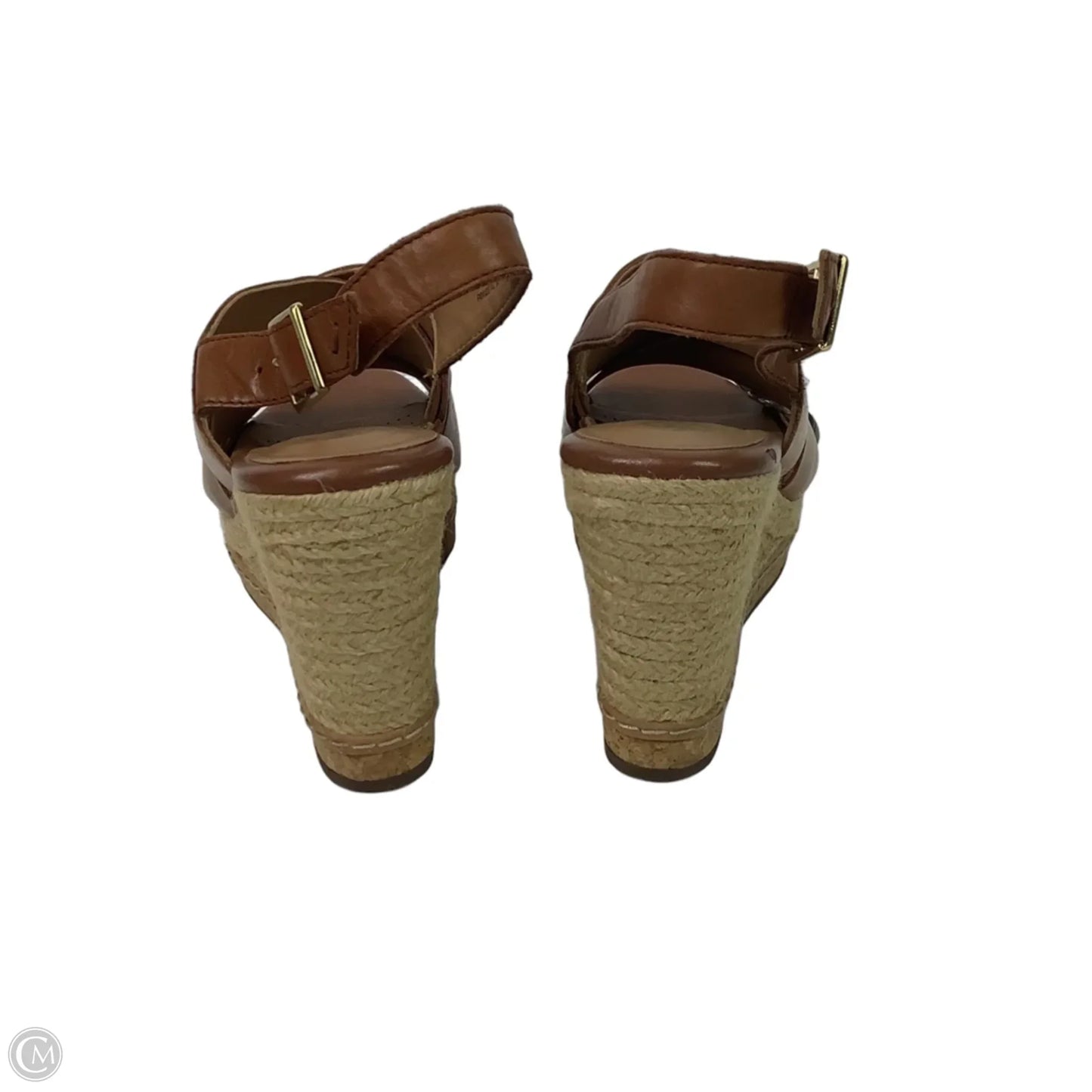Sandals Heels Block By Clarks In Brown, Size: 6
