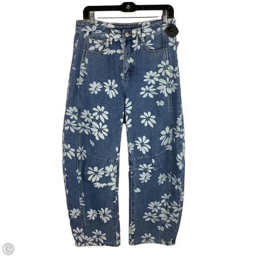 Jeans Wide Leg By Clothes Mentor In Floral Print, Size: 10