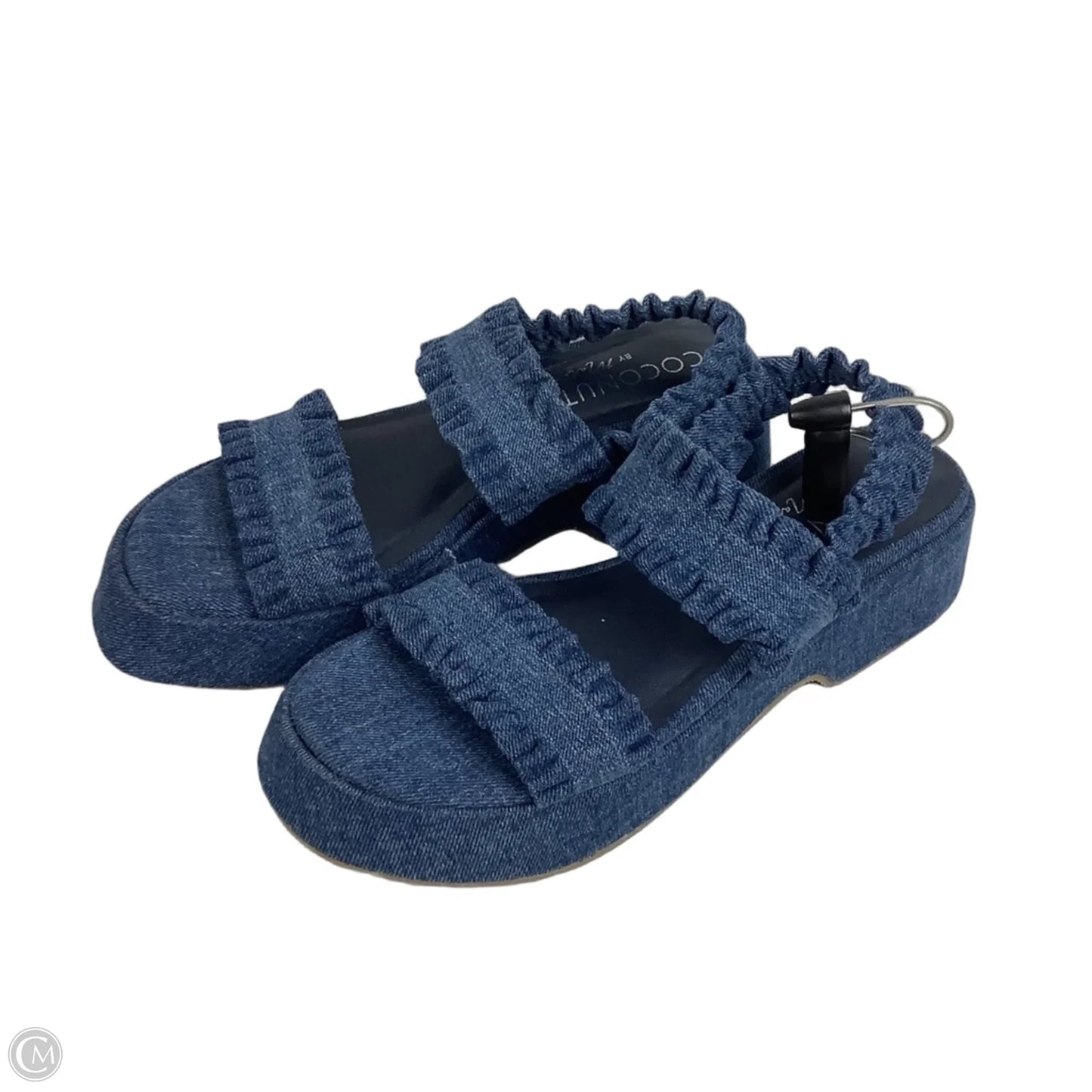 Sandals Heels Block By Coconuts In Blue, Size: 9