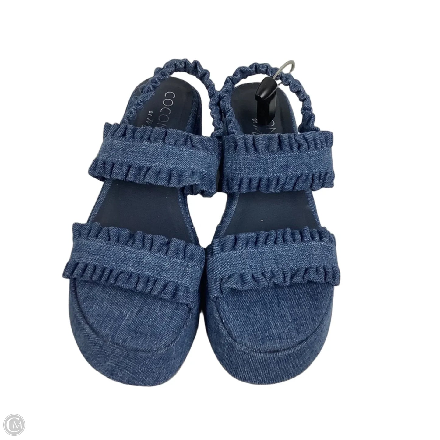 Sandals Heels Block By Coconuts In Blue, Size: 9