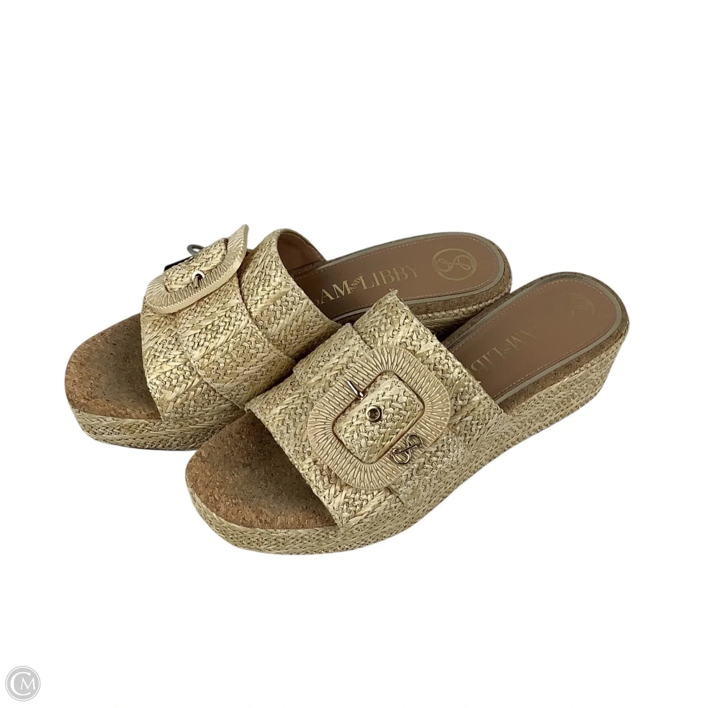 Sandals Heels Platform By Sam And Libby In Beige, Size: 8.5