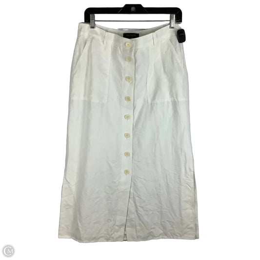 Skirt Maxi By Talbots In White, Size: 10 petite