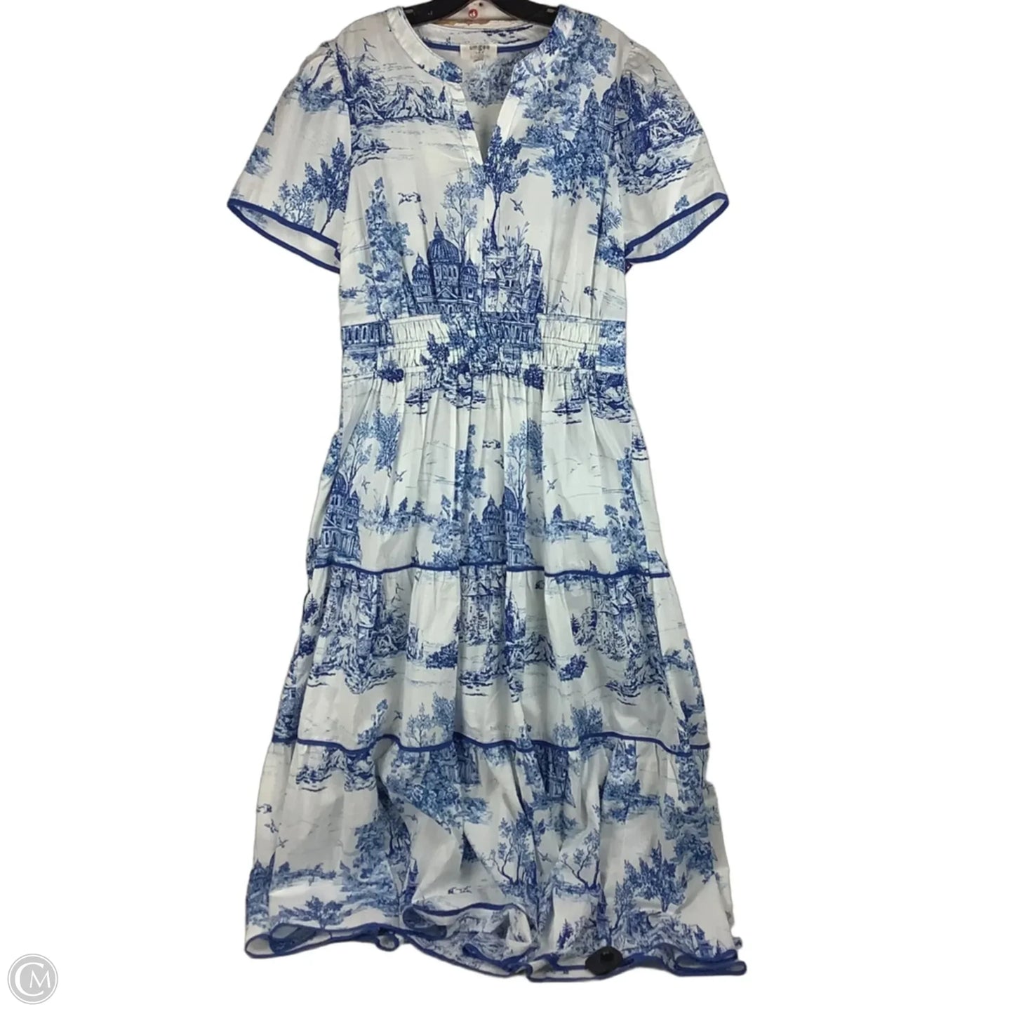 Dress Party Long By Umgee In Blue & White, Size: L