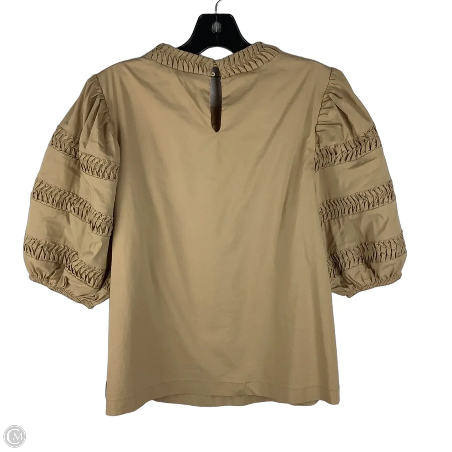 Top Short Sleeve By Studio In Brown, Size: M