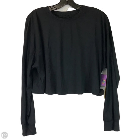 Athletic Top Long Sleeve Collar By Lululemon In Black