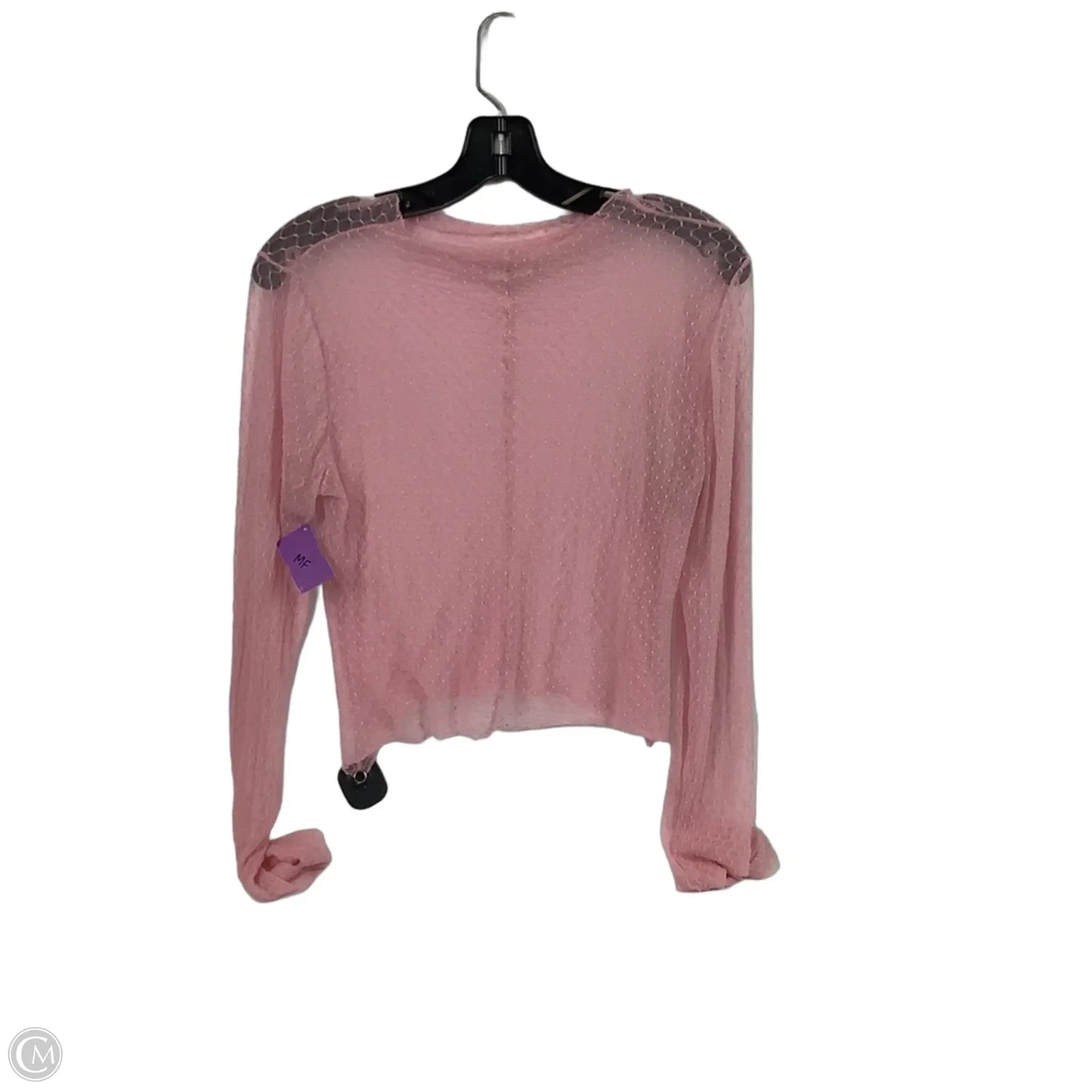 Top Long Sleeve By Free People In Pink, Size: L