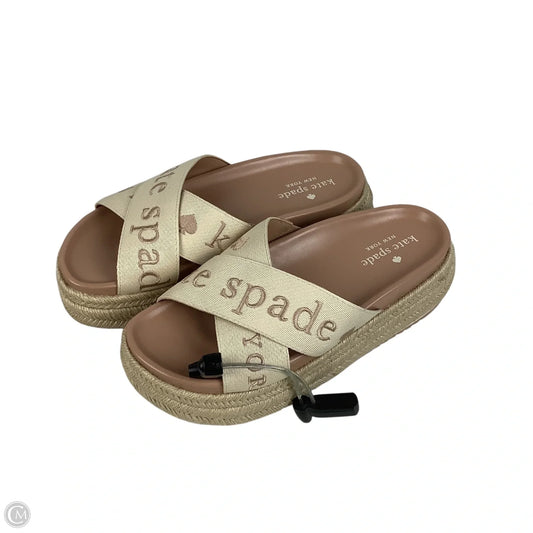 Sandals Designer By Kate Spade In Beige, Size: 7.5