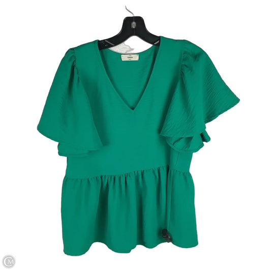 Top Short Sleeve By Entro In Green, Size: M