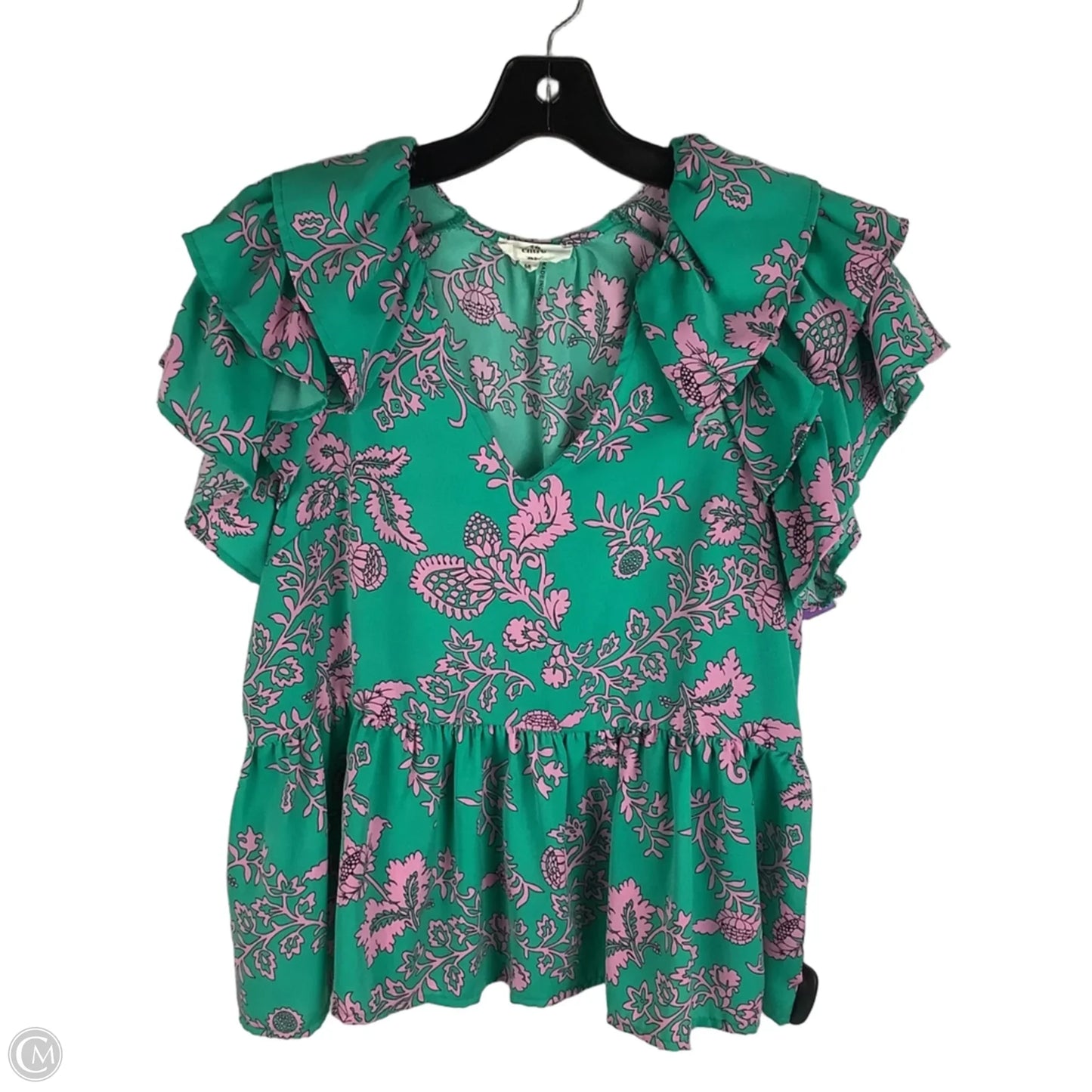 Top Short Sleeve By Entro In Floral Print, Size: M