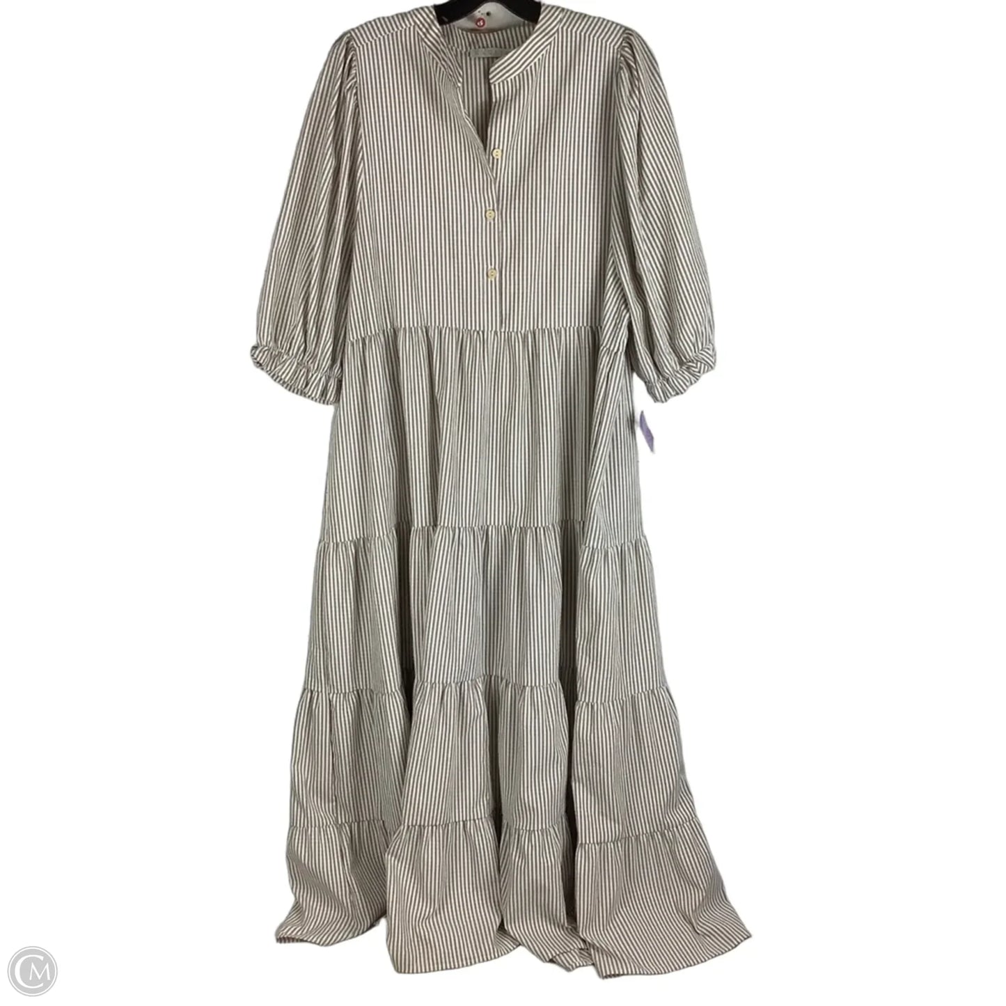 Dress Casual Maxi By Karlie In Striped Pattern, Size: L
