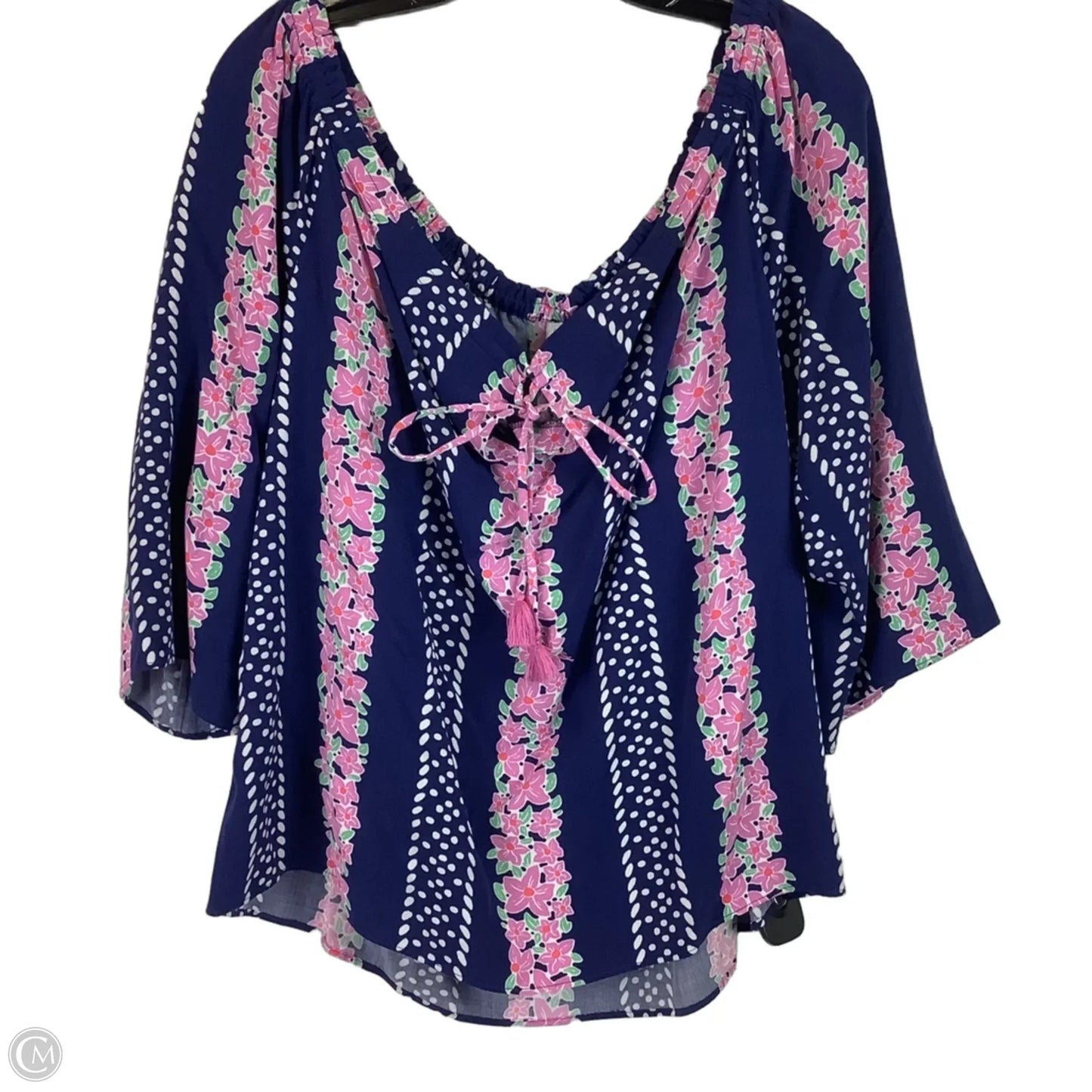 Top Long Sleeve By Southern Tide In Blue, Size: L