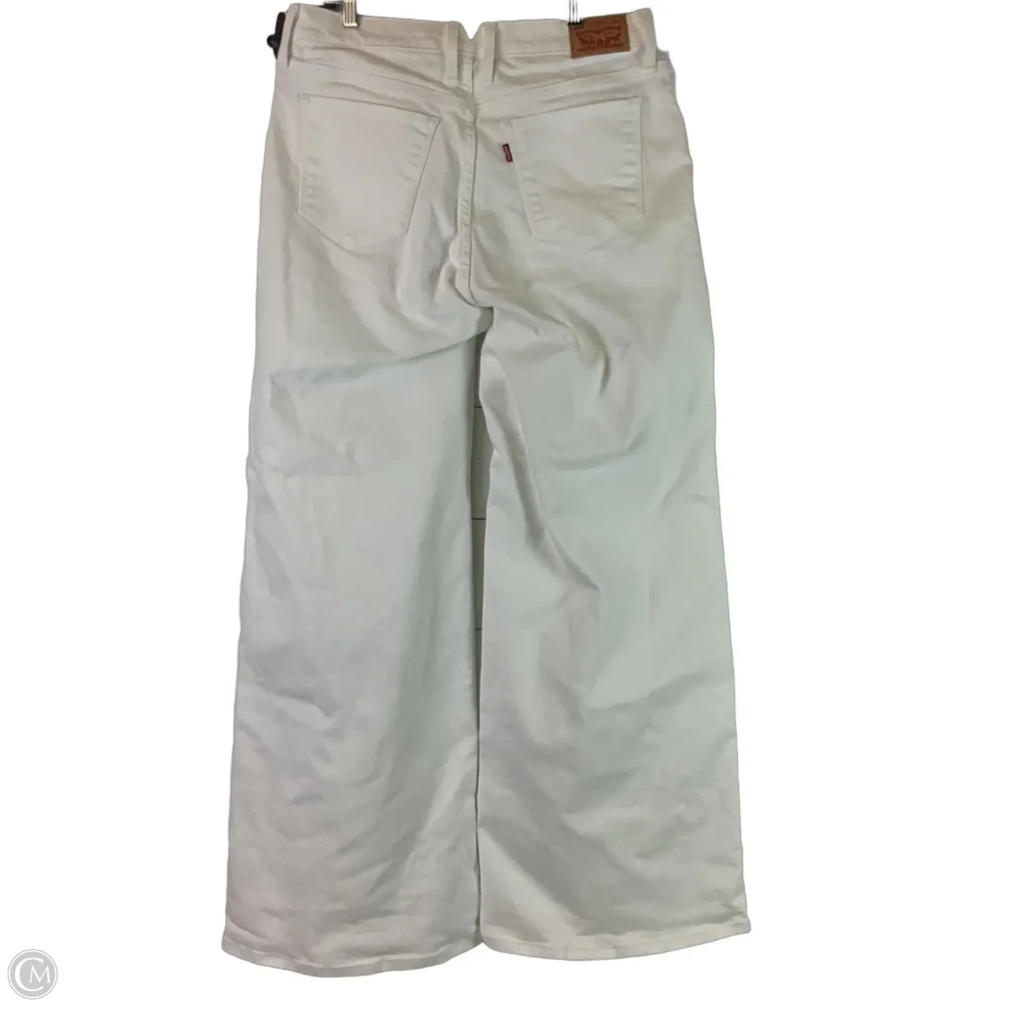 Jeans Wide Leg By Levis In White, Size: 12 (32)