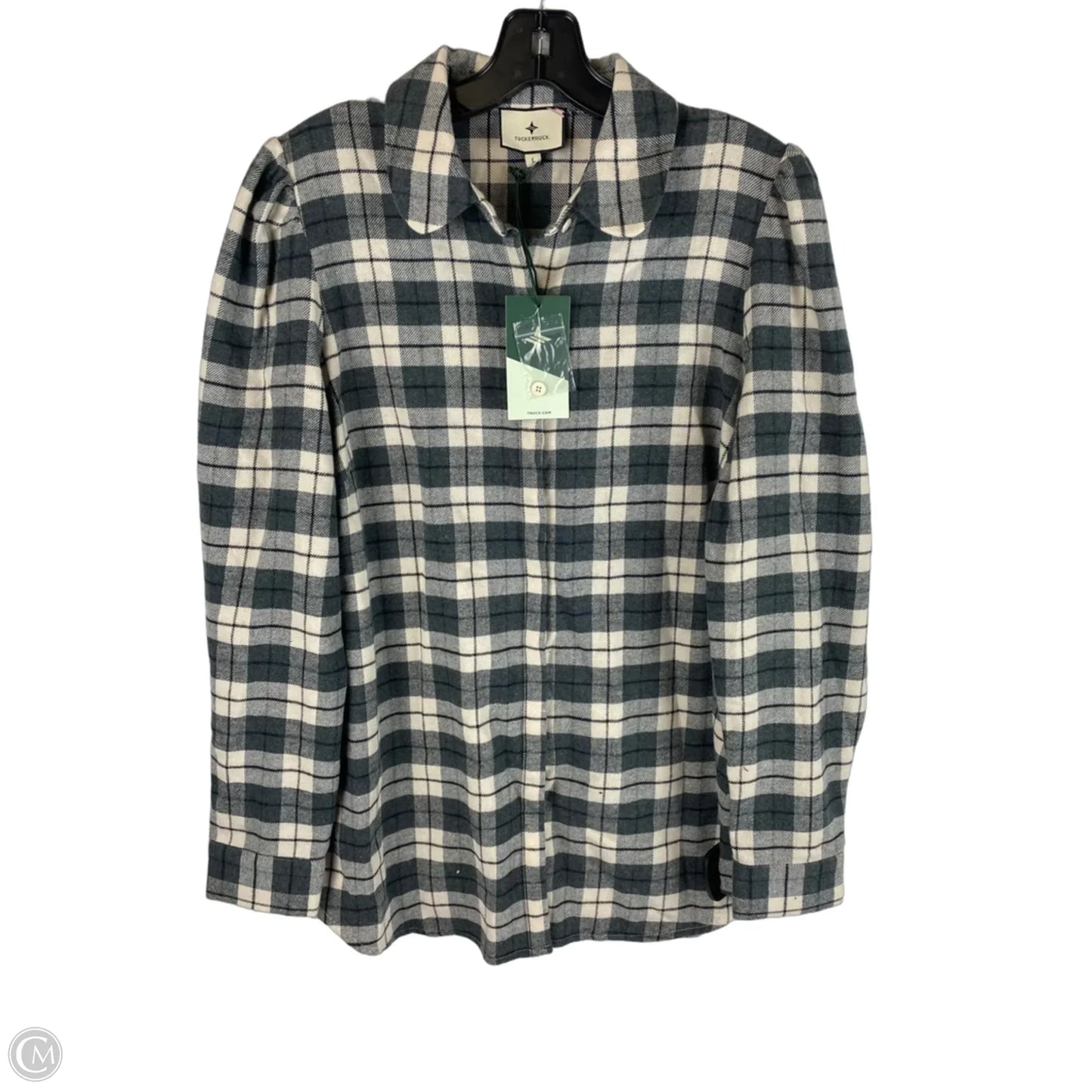 Top Long Sleeve By Tuckernuck In Plaid Pattern, Size: L