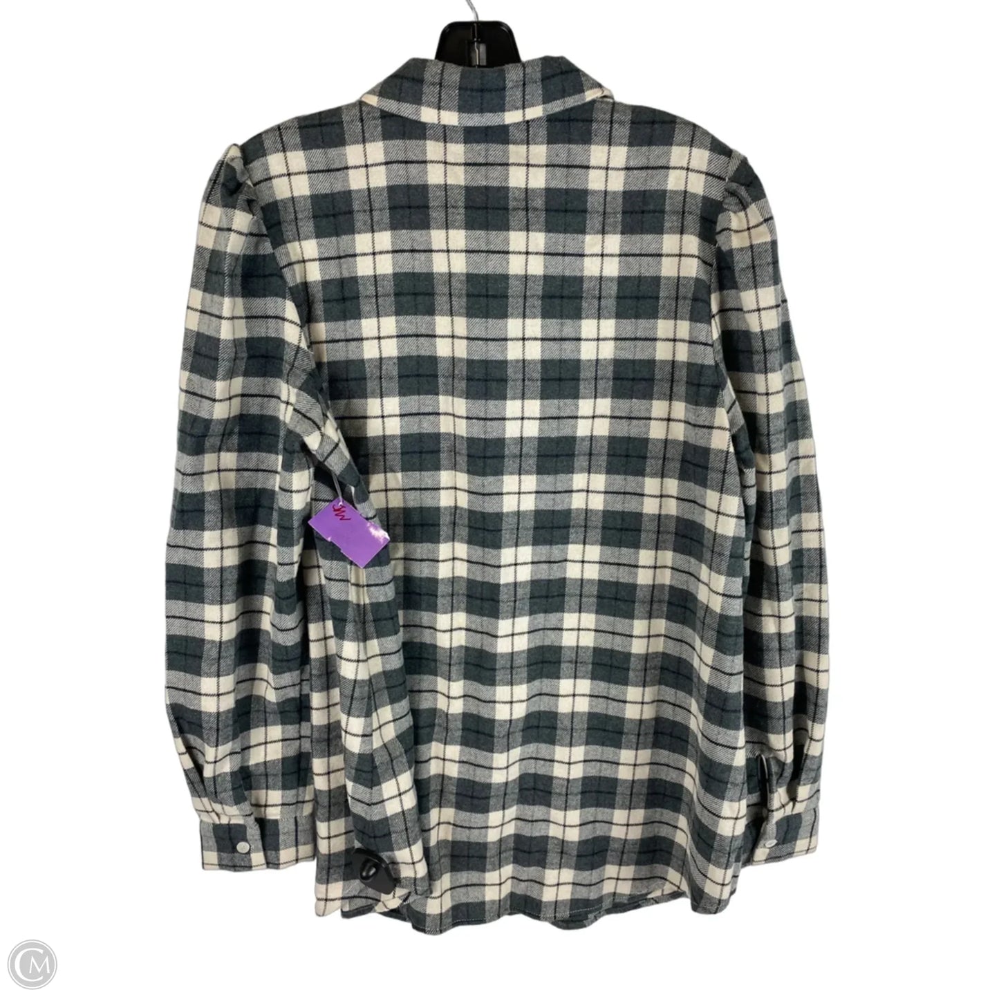 Top Long Sleeve By Tuckernuck In Plaid Pattern, Size: L