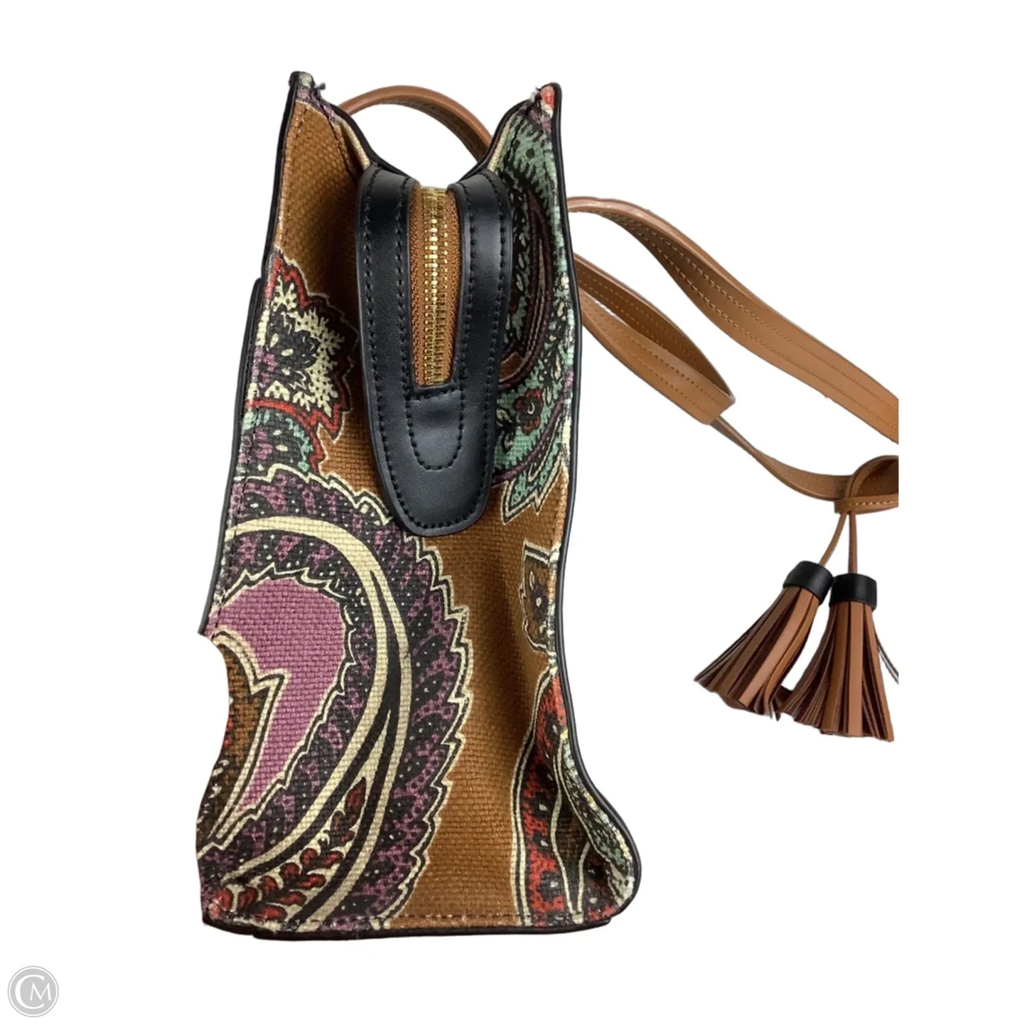 Handbag Leather By Spartina, Size: Medium