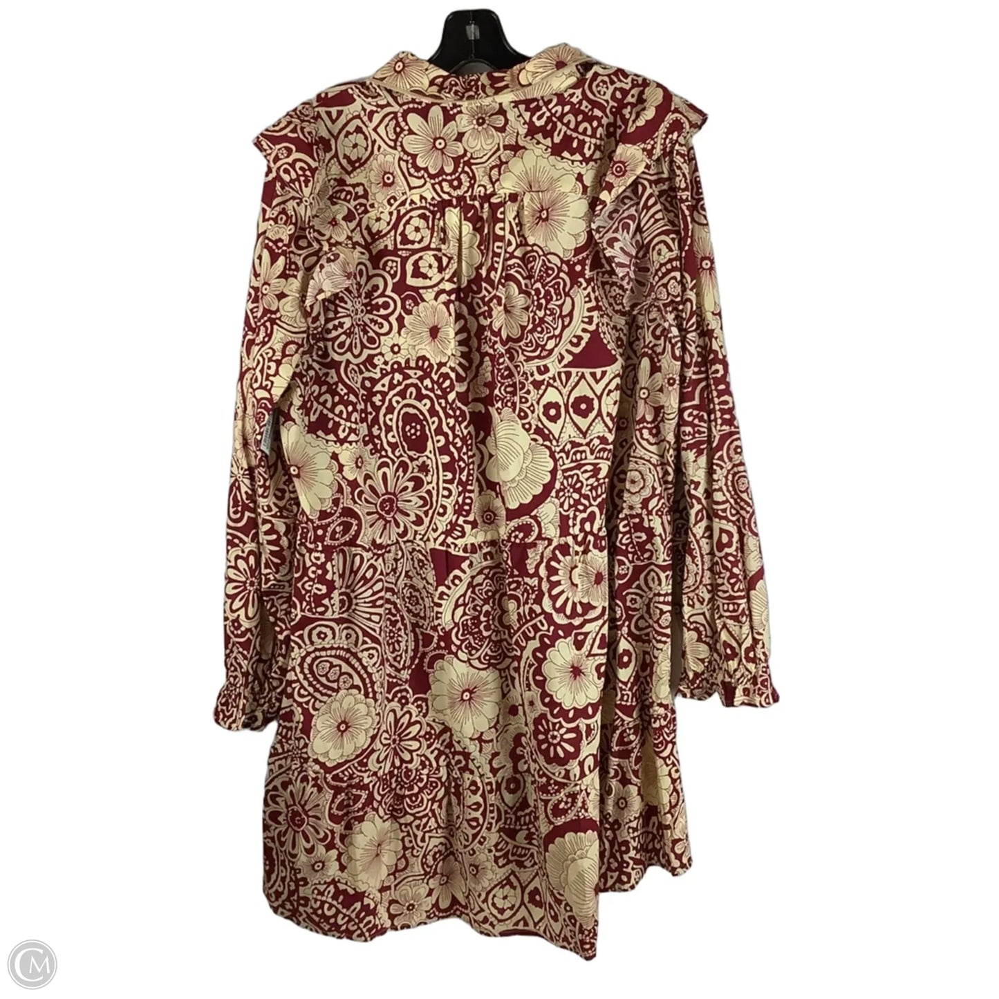 Dress Casual Short By Umgee In Red & Tan, Size: Xl