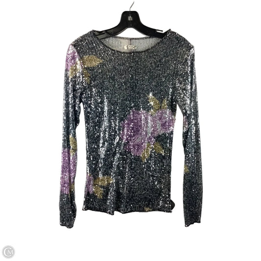 Top Long Sleeve By Free People In Silver, Size: S