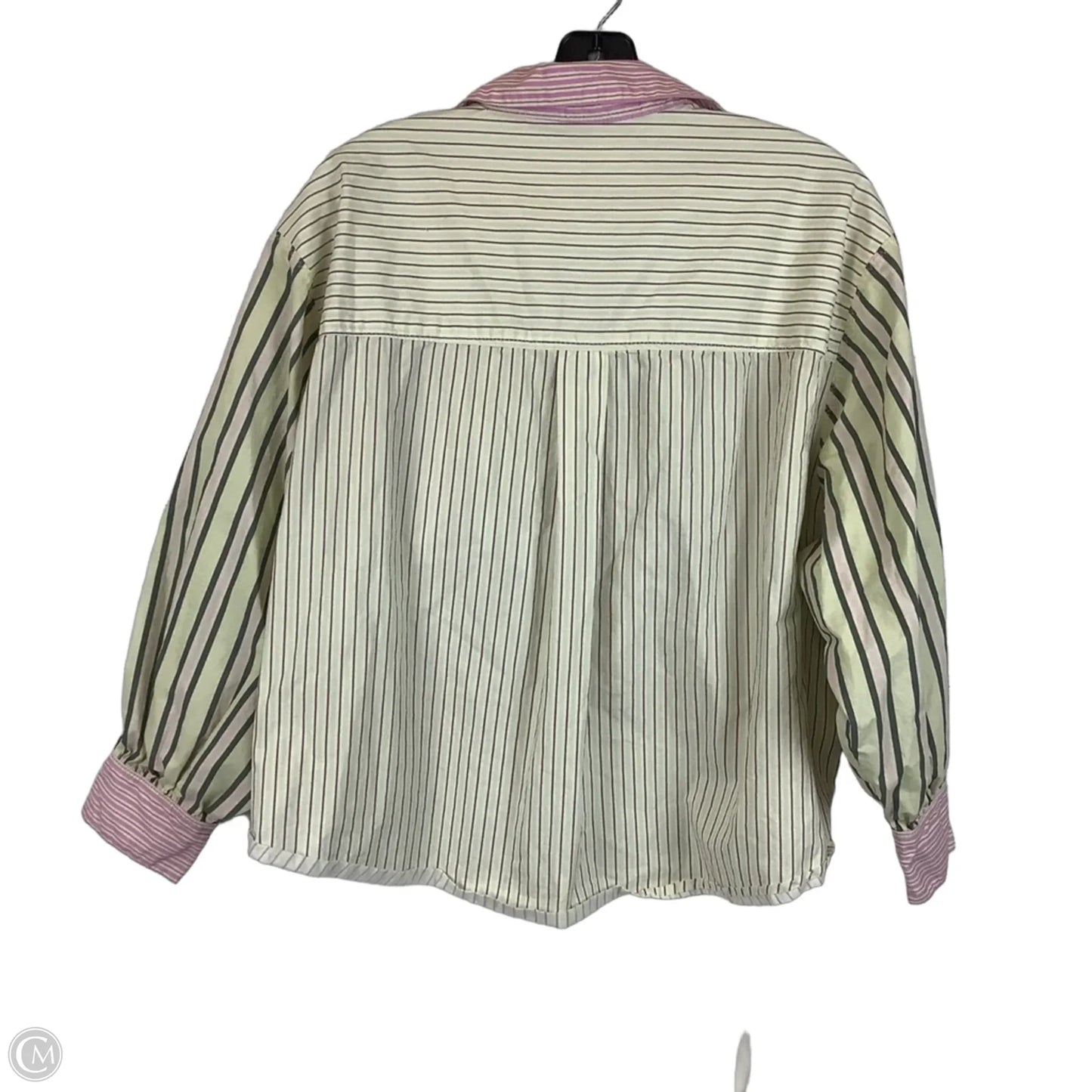 Top Long Sleeve By Anthropologie In Striped Pattern, Size: M