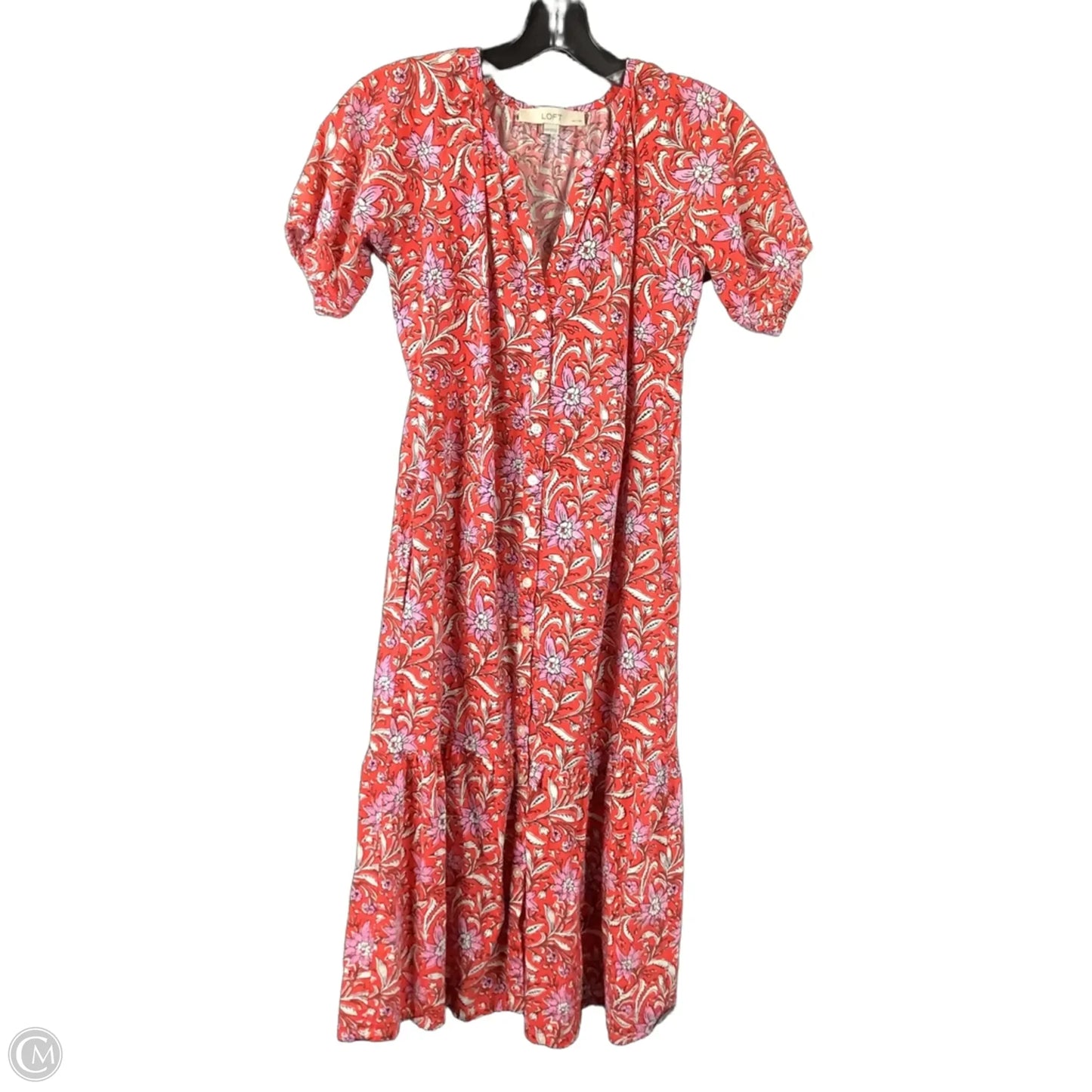 Dress Casual Maxi By Loft In Red, Size: Xxs