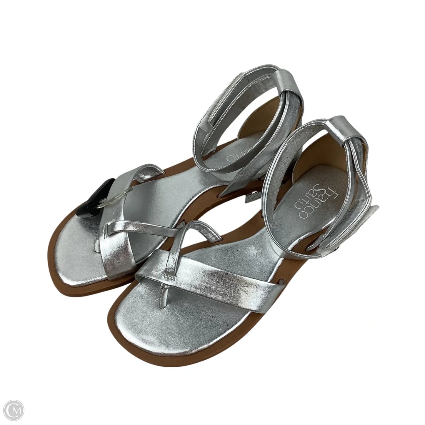 Sandals Flats By Franco Sarto In Silver, Size: 7