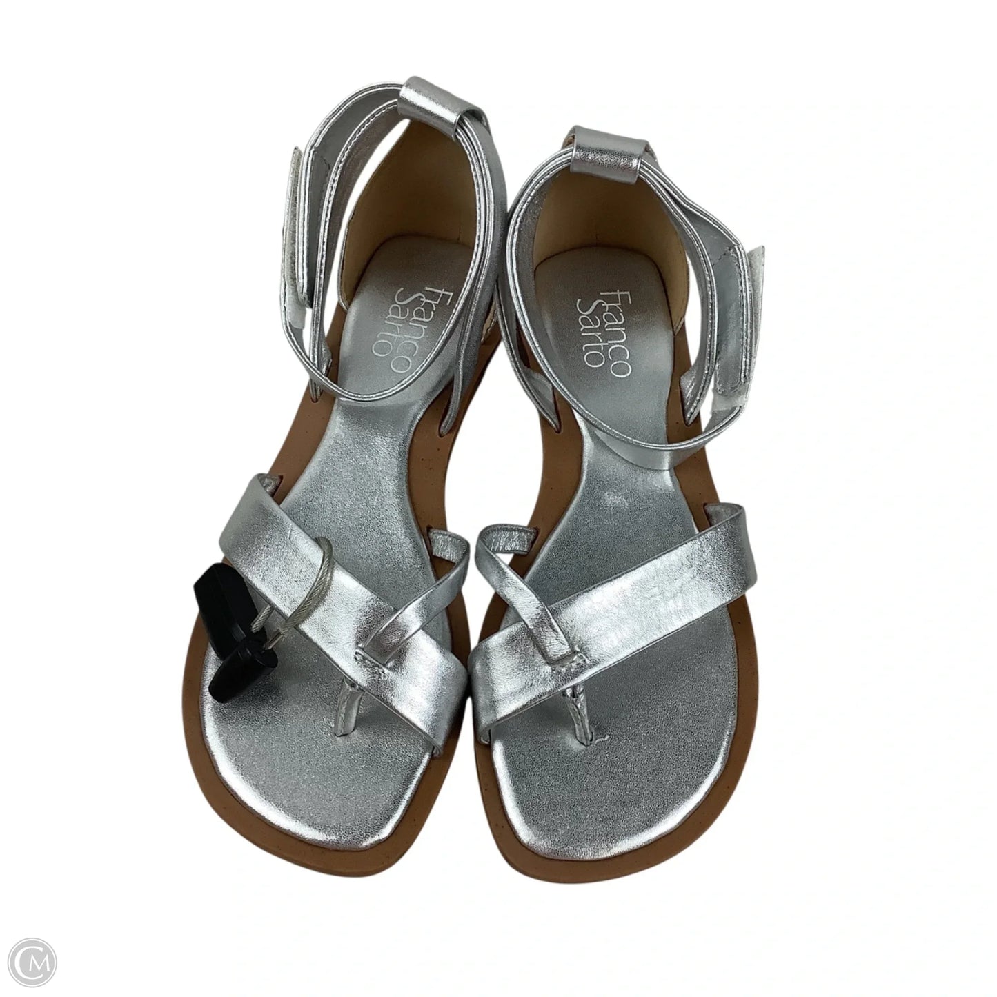 Sandals Flats By Franco Sarto In Silver, Size: 7