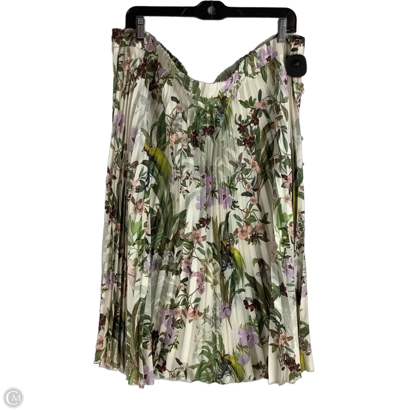 Skirt Midi By H&m In Floral Print, Size: Xxl