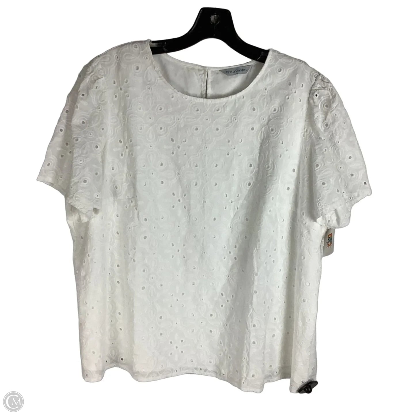 Top Short Sleeve By Prettygarden In White, Size: Xl